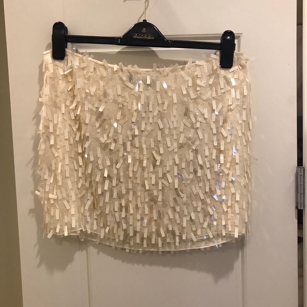BCBG fringe sequin skirt